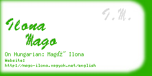 ilona mago business card